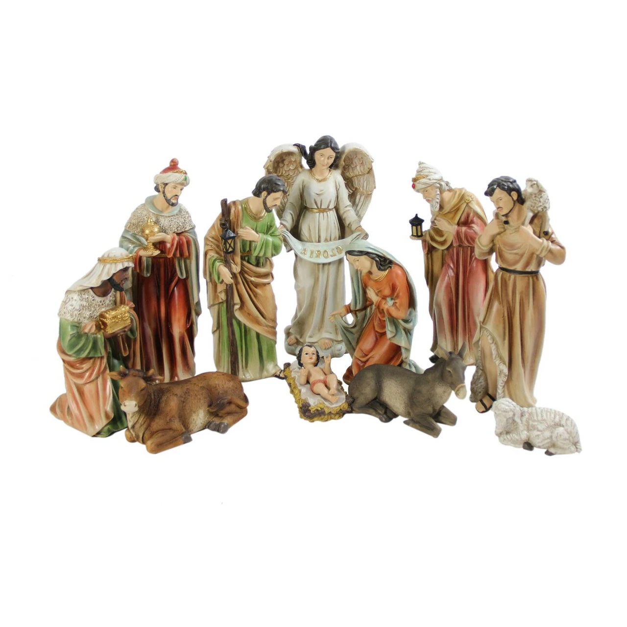 Northlight 11pc Vibrantly Colored Traditional Religious Christmas Nativity Figurine Set 15.5" - Image 3