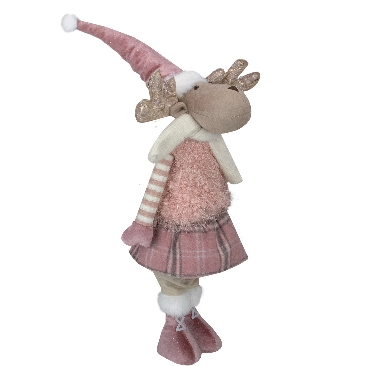 Northlight 26" Pink And Beige Standing Girl Moose Christmas Tabletop Figurine 4 Northlight 26" Pink And Beige Standing Girl Moose Christmas Tabletop Figurine - Image 4