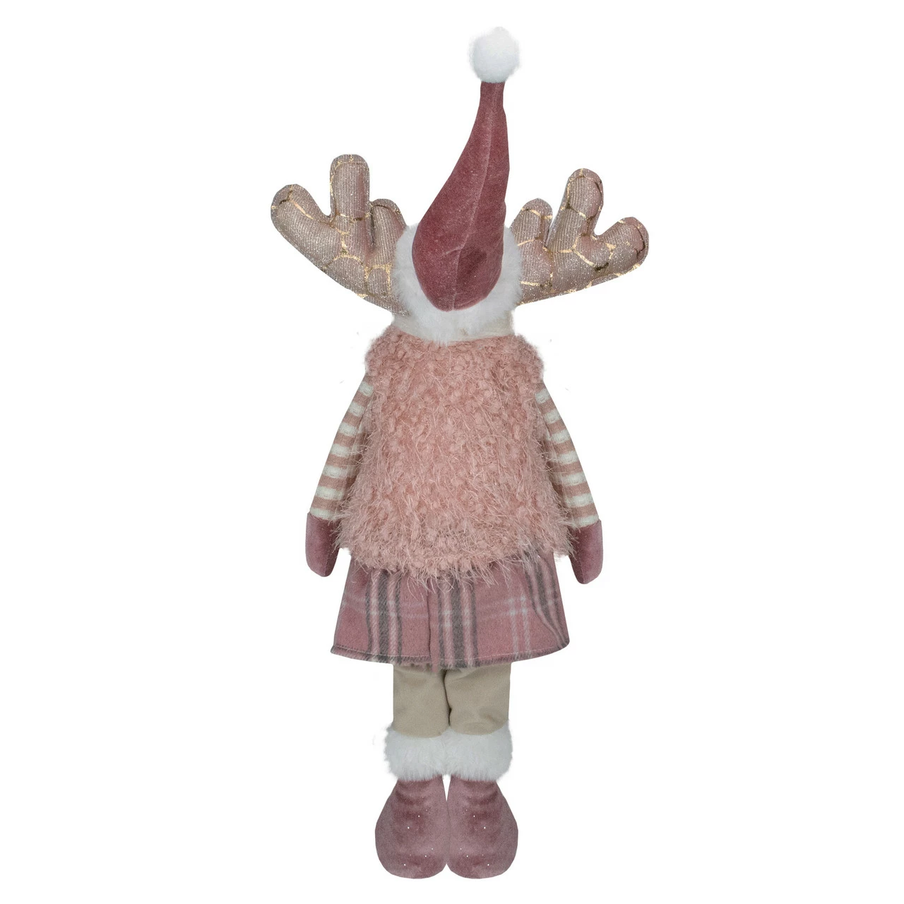 Northlight 26" Pink And Beige Standing Girl Moose Christmas Tabletop Figurine 5 Northlight 26" Pink And Beige Standing Girl Moose Christmas Tabletop Figurine - Image 5