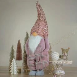 Northlight 30" Pink And Gray Plaid Tall Christmas Gnome Tabletop Figure 6 Northlight 30" Pink And Gray Plaid Tall Christmas Gnome Tabletop Figure -Northlight Shop northlight qs89547 5 25359.1604628882