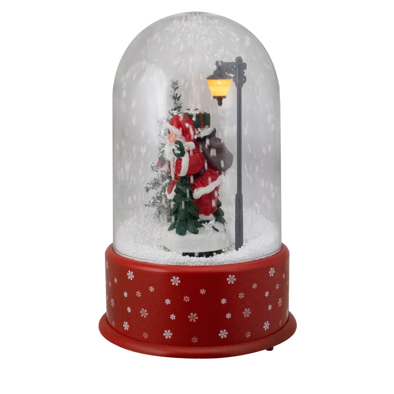 Northlight 11.75" Lighted Santa With Street Light Snowing Christmas Globe - Image 2