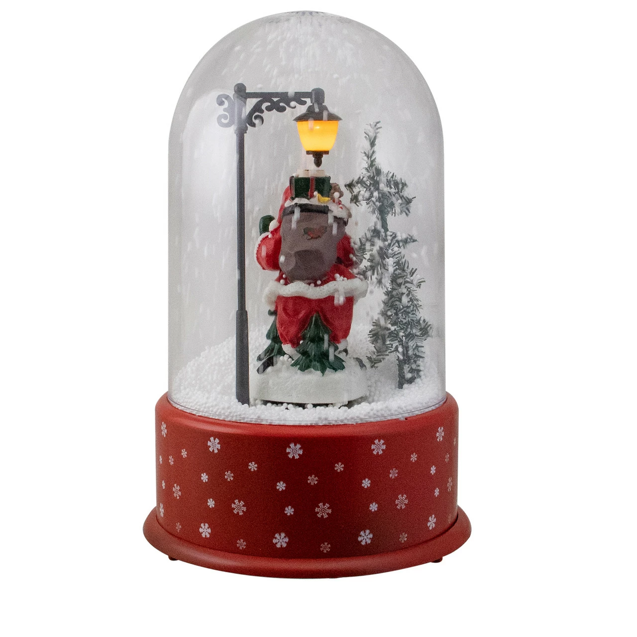 Northlight 11.75" Lighted Santa With Street Light Snowing Christmas Globe - Image 3