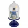 Northlight 13.5" LED Lighted Snowing Musical Snowman Under Cloche Christmas Decoration
