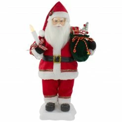 Northlight 24-Inch Animated Santa Claus With Lighted Candle Musical Christmas Figure