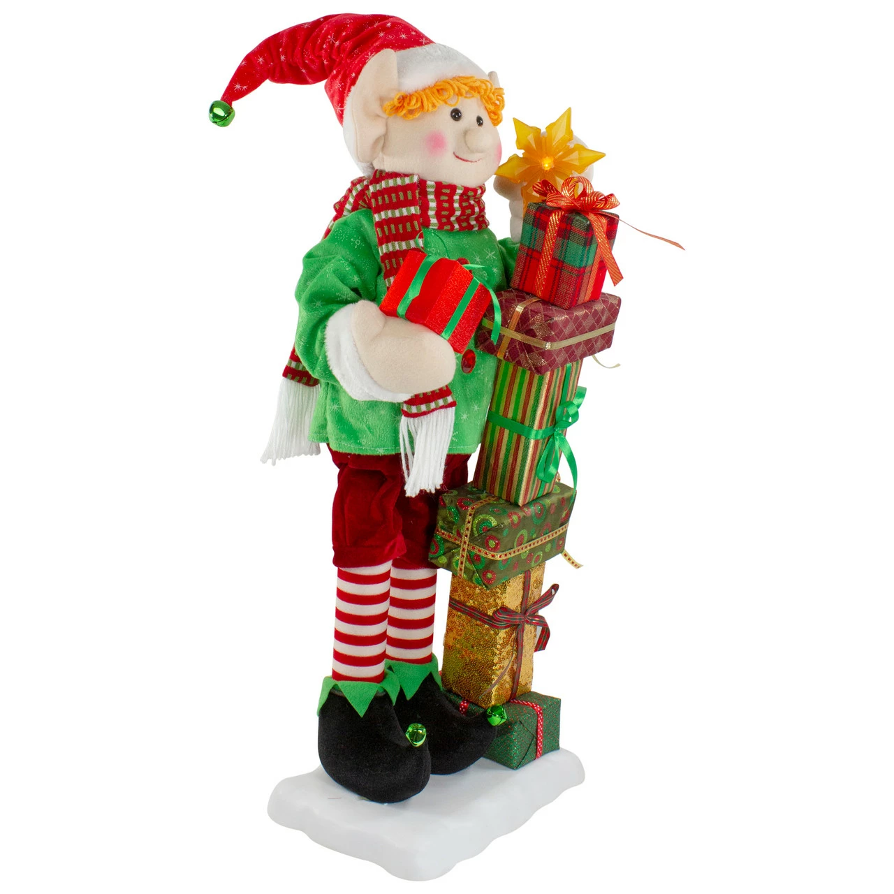 Northlight 30-Inch Santa's Little Animated Elf With Lighted Star Musical Christmas Figure 3 Northlight 30-Inch Santa's Little Animated Elf With Lighted Star Musical Christmas Figure - Image 3