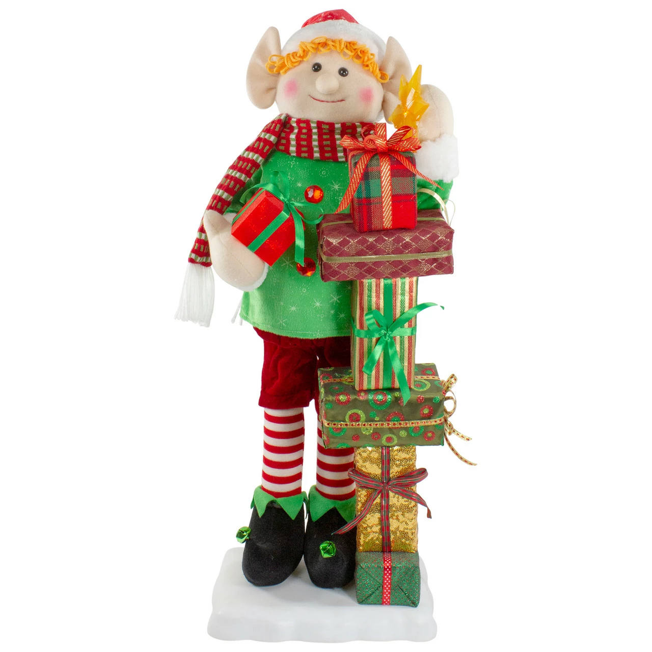 Northlight 30-Inch Santa's Little Animated Elf With Lighted Star Musical Christmas Figure 1 Northlight 30-Inch Santa's Little Animated Elf With Lighted Star Musical Christmas Figure