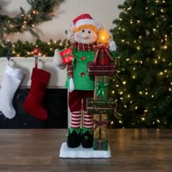 Alternative view of Northlight 30-Inch Santa's Little Animated Elf With Lighted Star Musical Christmas Figure