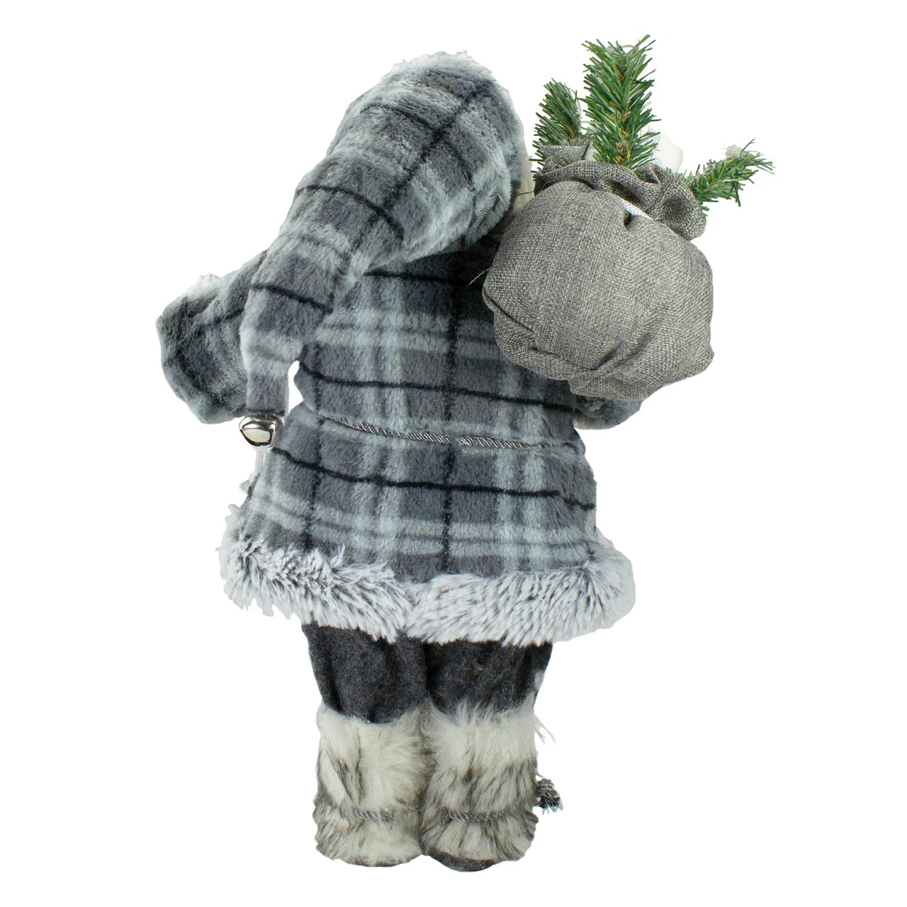 Northlight 18" Gray Standing Santa Christmas Figure With Lantern - Image 5
