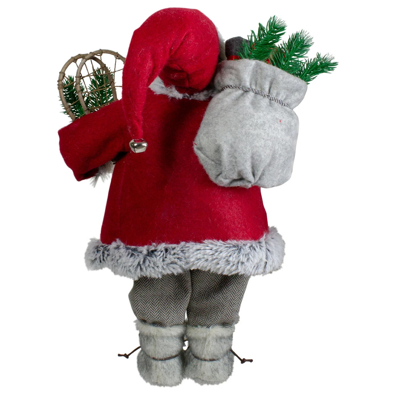 Northlight 18" Standing Santa Christmas Figure With Snow Shoes And Presents - Image 4
