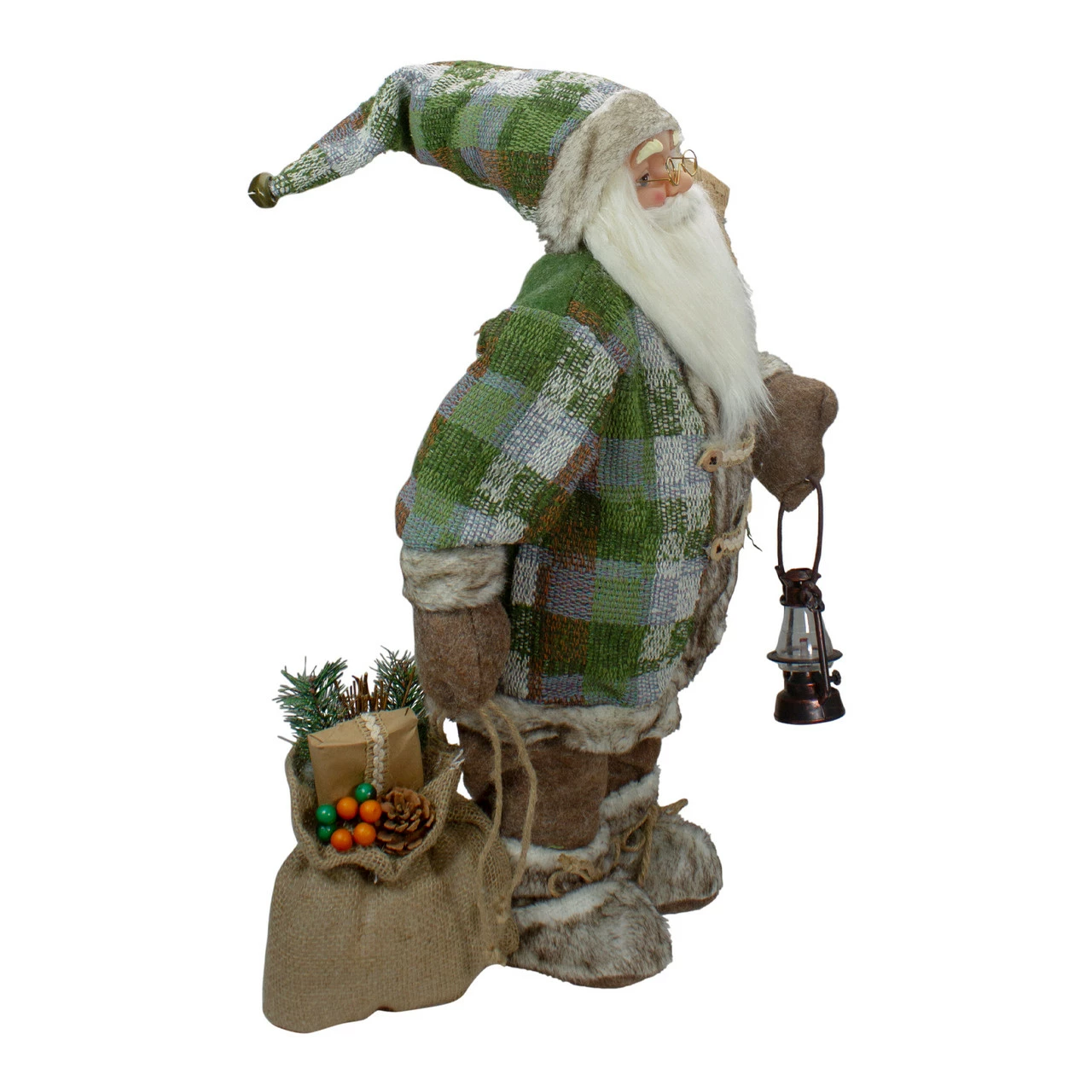 Northlight 2' Standing Santa Christmas Figure Carrying A Welcome Sign - Image 4