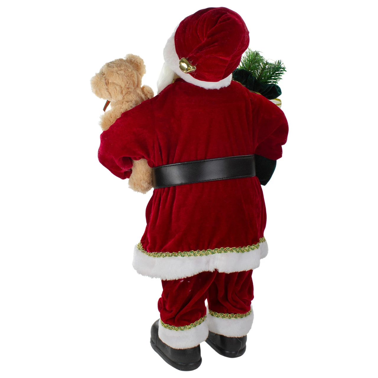 Northlight 2' Standing Santa Christmas Figure With A Plush Bear - Image 5
