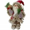 Northlight 12-Inch Standing Outdoor Santa Christmas Figure With Fur Boots And Presents