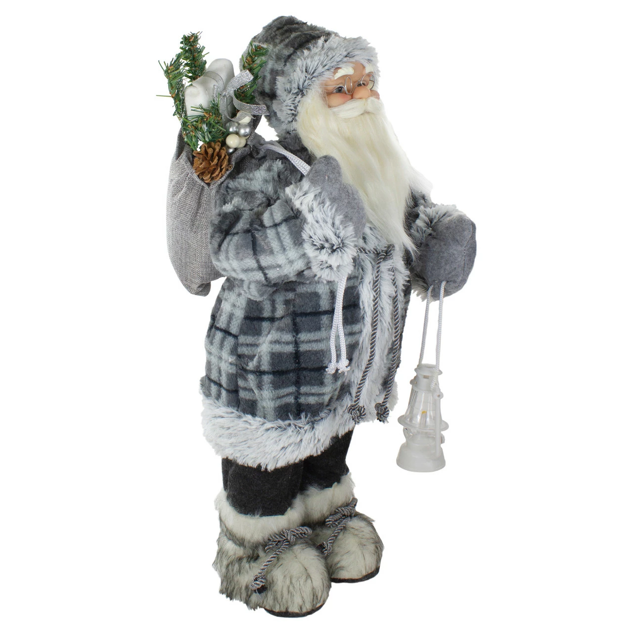 Northlight 2' Standing Santa Christmas Figure Carrying A Lantern - Image 3