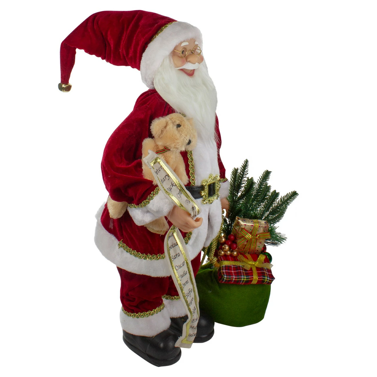 Northlight 2' Standing Santa Christmas Figure With Presents And A Naughty Or Nice List - Image 4