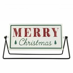 Northlight 10.25" Merry Christmas/Holiday Market Reversible Tabletop Sign