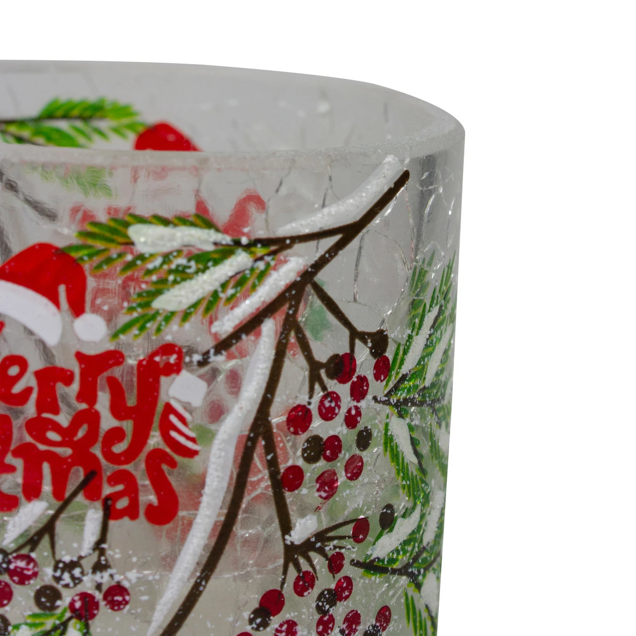 Northlight 2.75-Inch Cardinal And Pine Hand Painted Flameless Christmas Candle Holder 4 Northlight 2.75-Inch Cardinal And Pine Hand Painted Flameless Christmas Candle Holder - Image 4