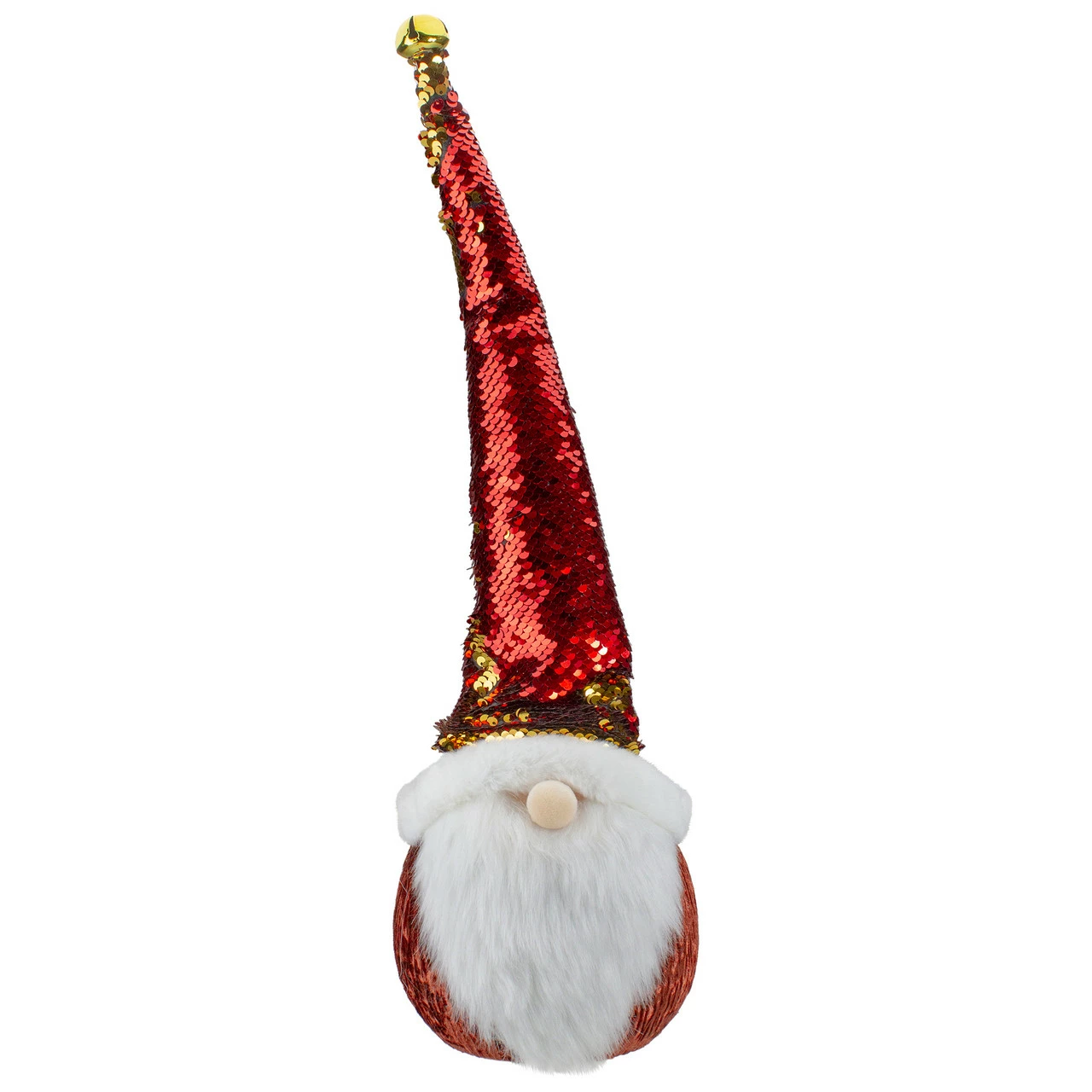 Northlight 20" Gold Sequin Santa With A Pointed Winter Hat Christmas Tabletop Decor 3 Northlight 20" Gold Sequin Santa With A Pointed Winter Hat Christmas Tabletop Decor - Image 3