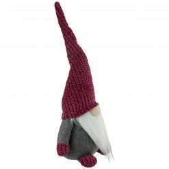 Alternative view of Northlight 18" Pink And Gray Standing Gnome Christmas Tabletop Decoration