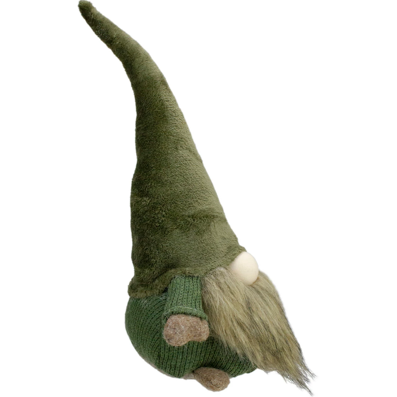 Northlight 17" Green And Brown Sitting Gnome Christmas Tabletop Decor 2 Northlight 17" Green And Brown Sitting Gnome Christmas Tabletop Decor - Image 2
