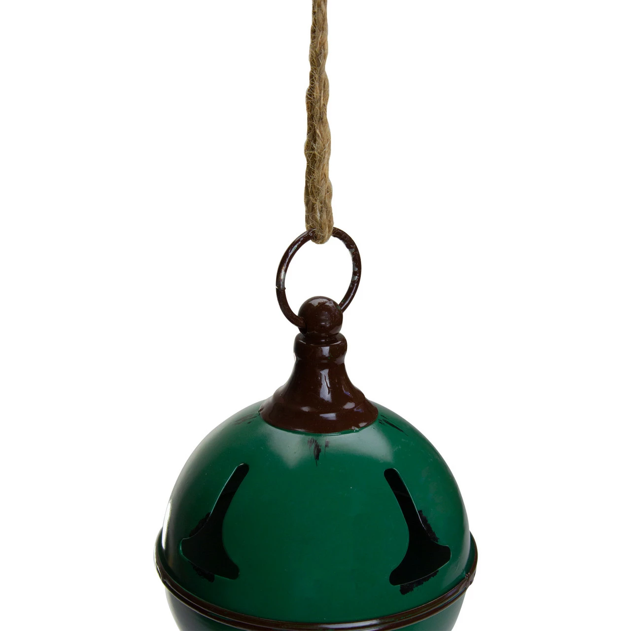 Northlight 5" Green Metal Jingle Bell Hanging Christmas Decoration - Image 2