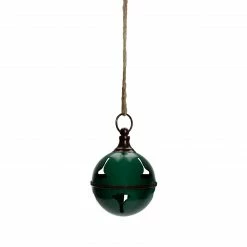 Northlight 5" Green Metal Jingle Bell Hanging Christmas Decoration
