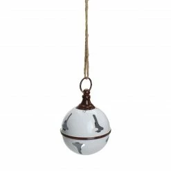 Northlight 7" White Metal Jingle Bell Hanging Christmas Decoration
