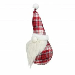 Alternative view of Northlight 12" Red Plaid Santa Gnome Table Top Christmas Figure