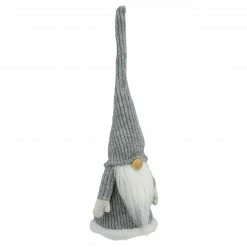 Alternative view of Northlight 14" Gray And White Standing Christmas Gnome Tabletop Decoration