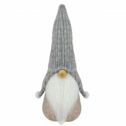 Northlight 8.25" Beige And Gray Gnome Christmas Figure
