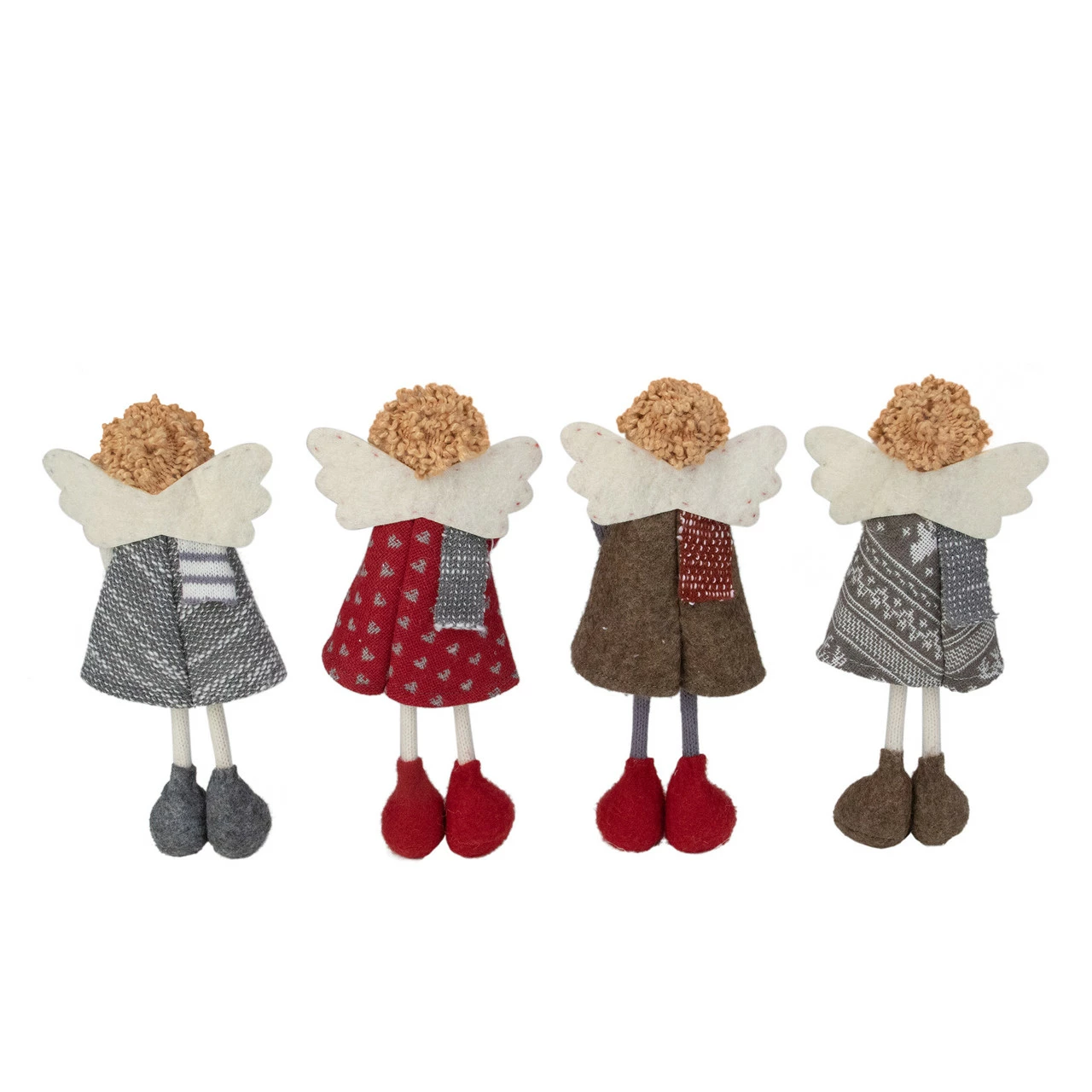 Northlight Set Of 4 Standing Angel Sisters Christmas Decor 9" - Image 4