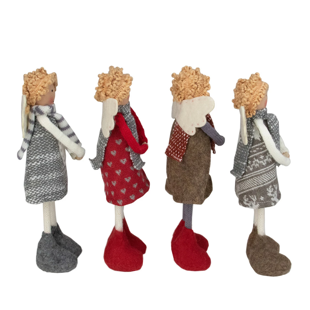 Northlight Set Of 4 Standing Angel Sisters Christmas Decor 9" - Image 3