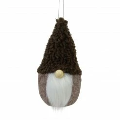 Northlight 7" Brown Plush Sherpa Gnome Christmas Figure