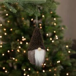Alternative view of Northlight 7" Brown Plush Sherpa Gnome Christmas Figure