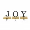 Northlight Set Of 3 Metal And Wood “JOY” Weighted Christmas Stocking Holder 6“