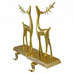 Northlight Set Of 2 Gold Standing Reindeer Christmas Stocking Holders 9.75" 6 Northlight Set Of 2 Gold Standing Reindeer Christmas Stocking Holders 9.75" -Northlight Shop northlight wy89070 2 68477.1616684972