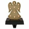 Northlight Gold Glittered LED Lighted Angel Christmas Stocking Holder 7"