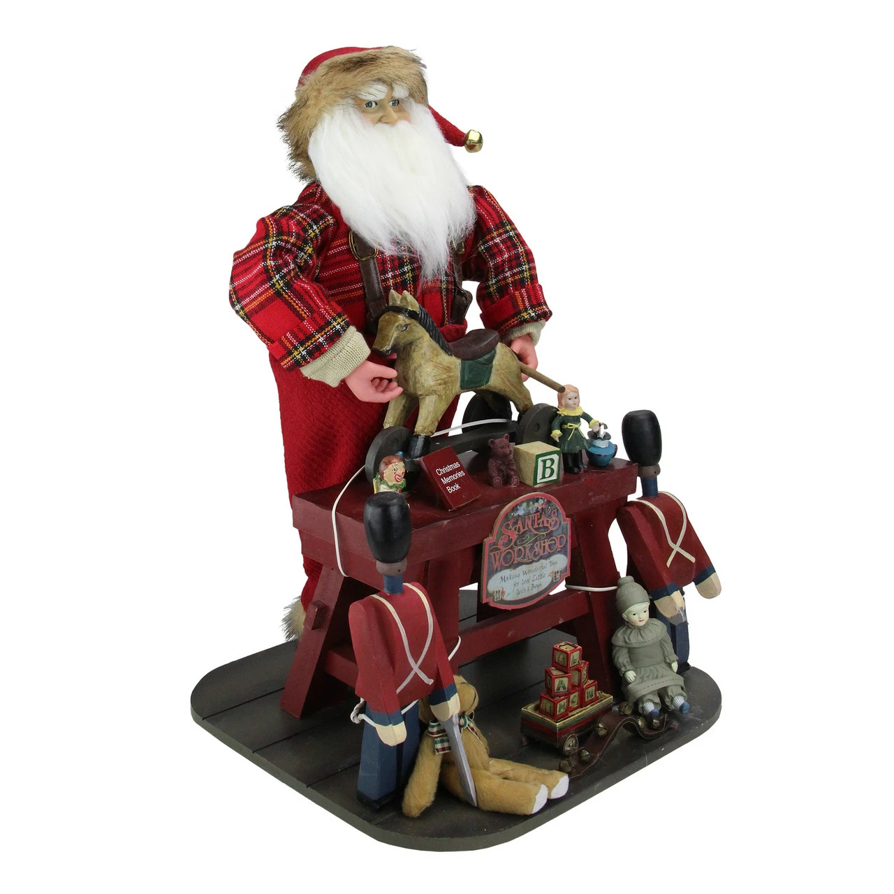 Northlight 21" Santa Claus The Toy Maker With Work Station Christmas Figurine - Image 2