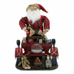 Northlight 21" Santa Claus The Toy Maker With Work Station Christmas Figurine