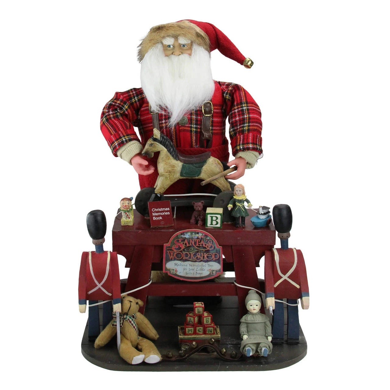 Northlight 21" Santa Claus The Toy Maker With Work Station Christmas Figurine