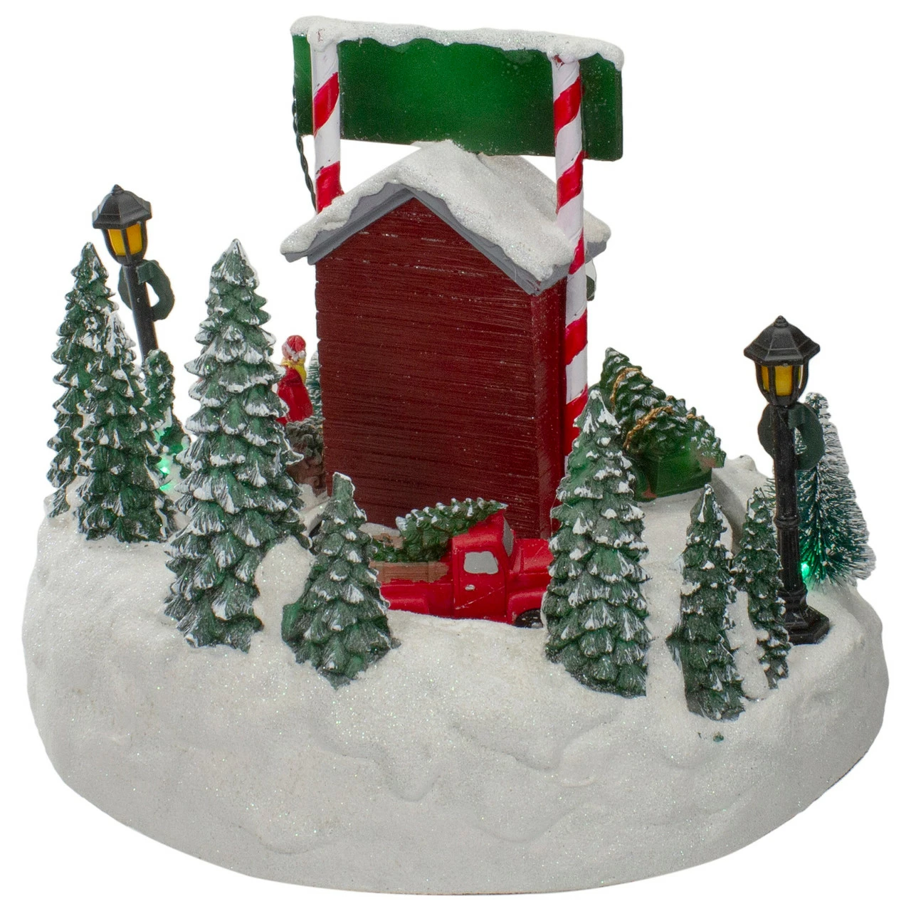 Northlight 9" Lighted And Animated Christmas Tree Farm Winter Scene With Moving Cars - Image 5