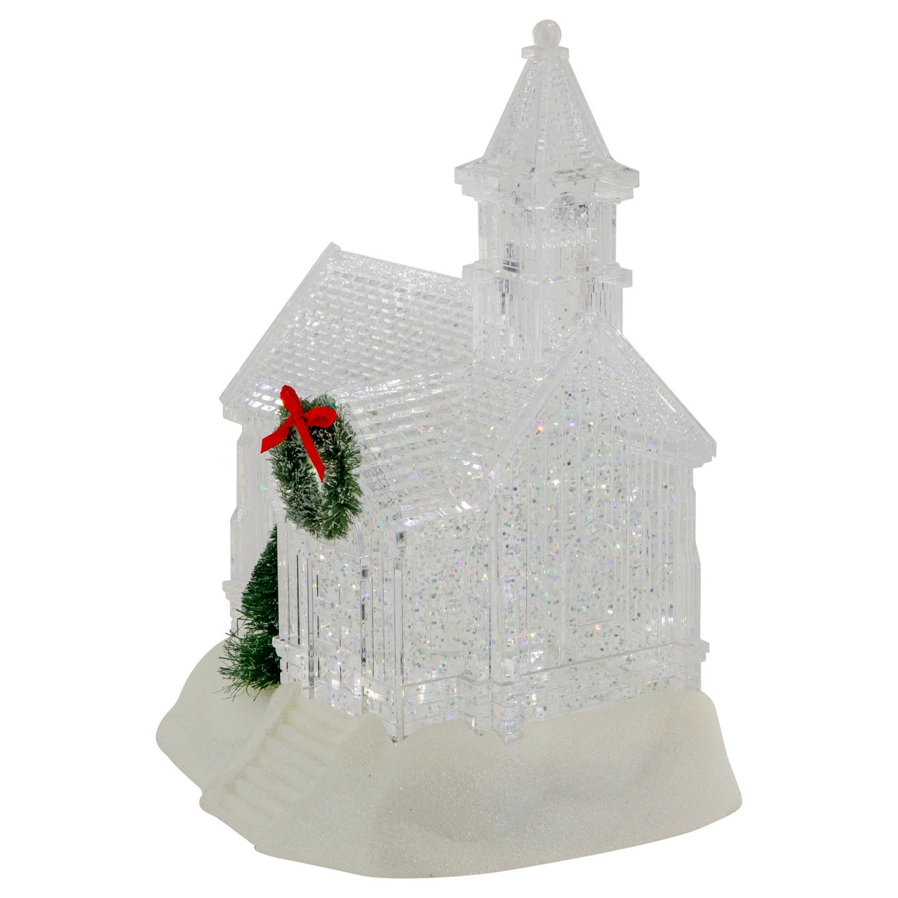 Northlight 9" LED Lighted Icy Crystal Glitter Snow Globe Christmas House 5 Northlight 9" LED Lighted Icy Crystal Glitter Snow Globe Christmas House - Image 5