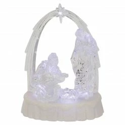 Northlight 7" LED Lighted Musical Icy Crystal Nativity Scene Christmas Decoration