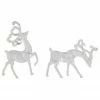 Northlight Set Of 2 Clear Standing Reindeer Christmas Figurines, 9.25-Inch