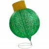 Northlight 38" LED Lighted Twinkling Green Tinsel Onion Ornament Outdoor Christmas Decoration