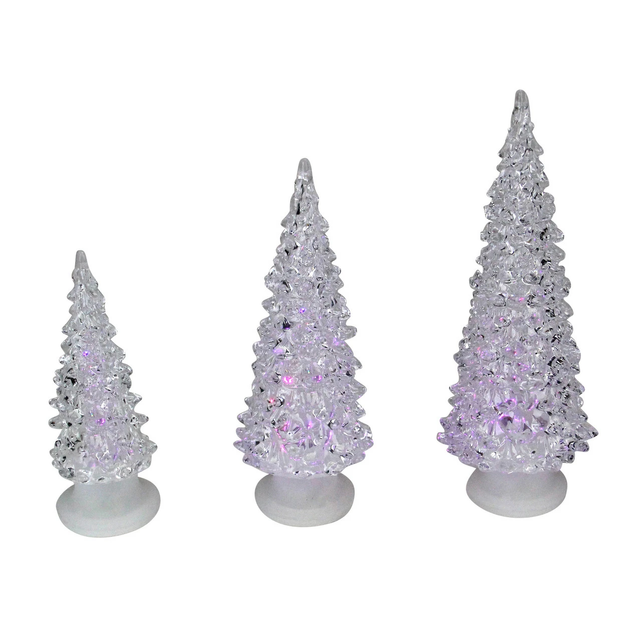 Northlight Set Of 3 Color Changing LED Lighted Christmas Trees