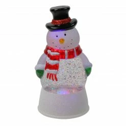 Northlight LED Lighted Color Changing Snowman Christmas Glittering Snow Dome 7.5 Inch