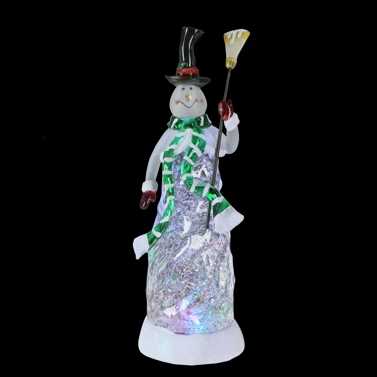 Northlight LED Lighted Color Changing Snowman Christmas Glittering Snow Dome 11" - Image 3