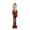 Northlight 5' Red And White Commercial Size Christmas Nutcracker With Scepter