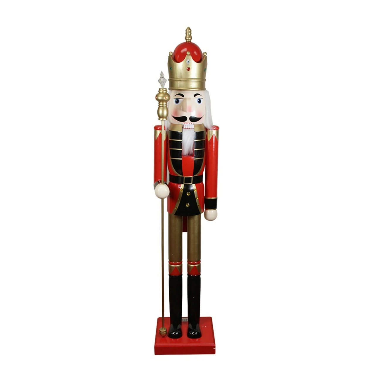 Northlight 5' Red And White Commercial Size Christmas Nutcracker With Scepter