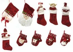 Alternative view of CMI Pack Of 10 Red Christmas Stocking And Gift Bag Set 14.5"